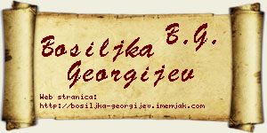 Bosiljka Georgijev vizit kartica
